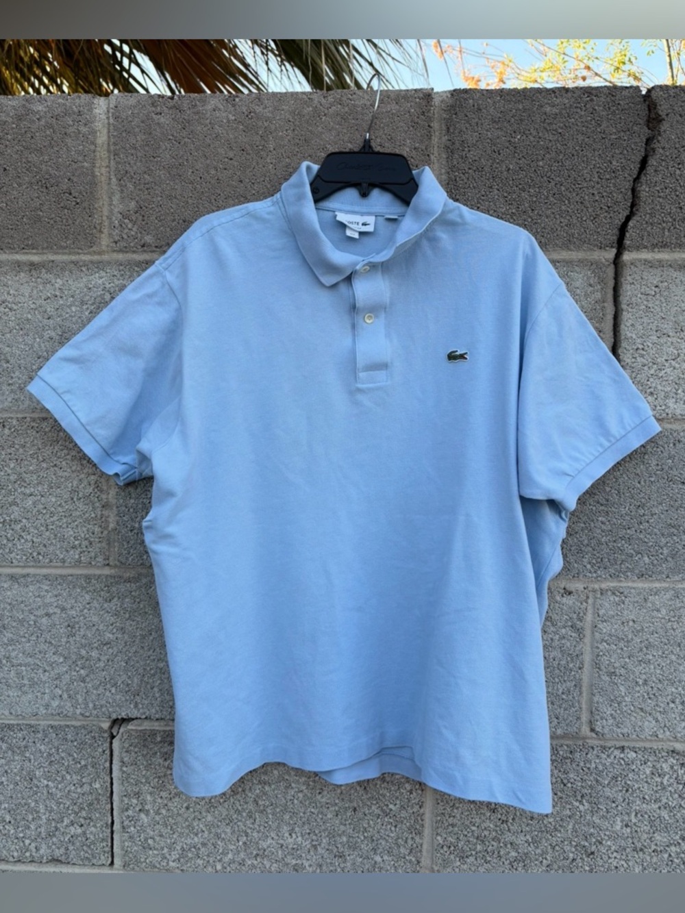 Lacoste Polo Shirt Mens 3XL Blue Cotton Classic Fit Pique Short Sleeve Collared*